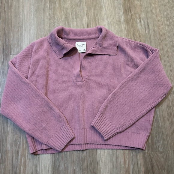 Abercrombie & Fitch Sweaters - Abercrombie & Fitch Pink Crop Sweater